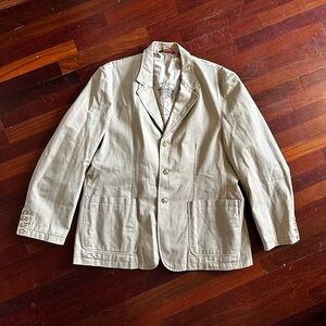 Men's Cream Reunion Blazer with Inside Grpahic